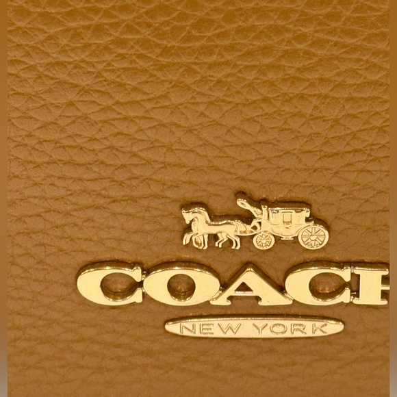 COACH Ellie File Bag- Light Saddle Pebbled Leather- Crossbody Coach Bags - Picture 3 of 10